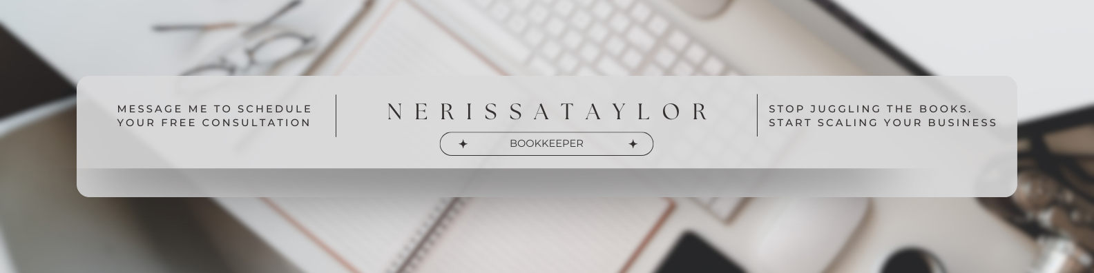 Nerissa Taylor Bookkeeping Banner